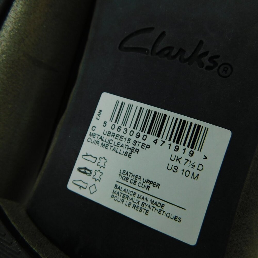 CLARKS Shimmer Metallic Leather Bow Accent Ballet Flats 10 - Picture 8 of 8